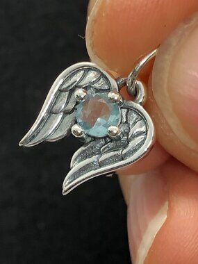 James Avery Angel Wings Birthstone Charm Garnet March